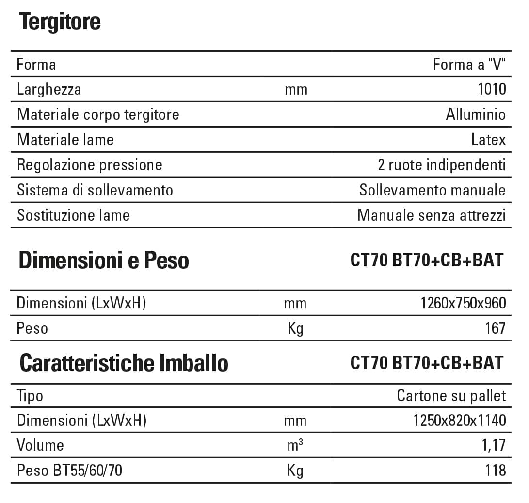 CT70 tergitore